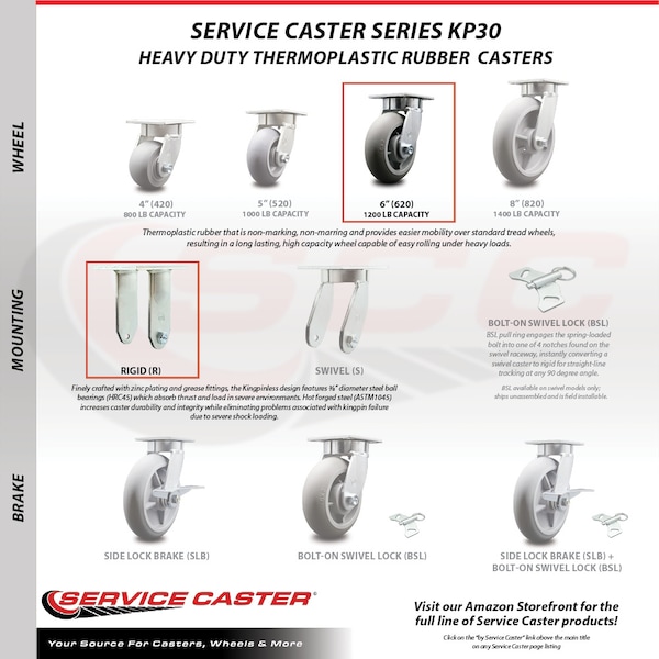 Cambro Meal Delivery Cart Replacement Caster - Rigid